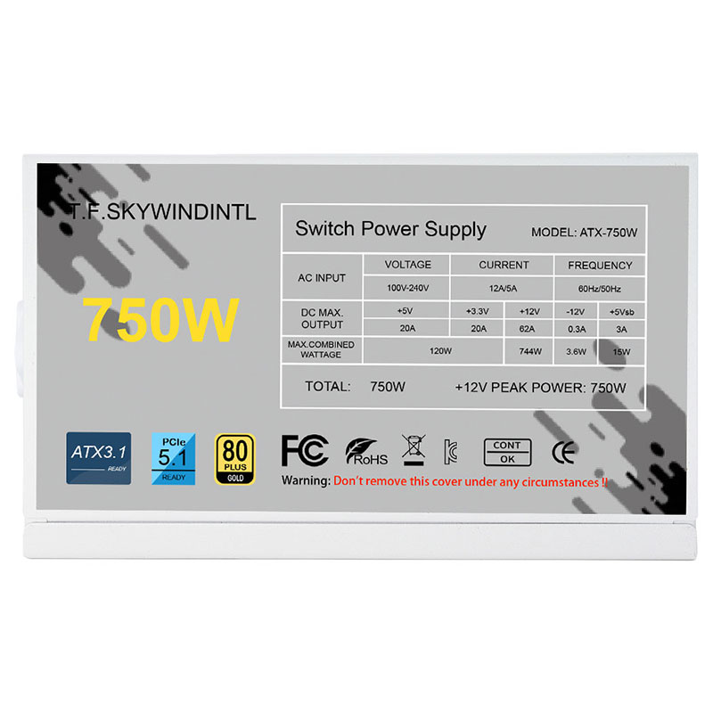 Branco 750w 850w 1000W 1200W W - 1000W White Modular Power Supply avaliação e preço